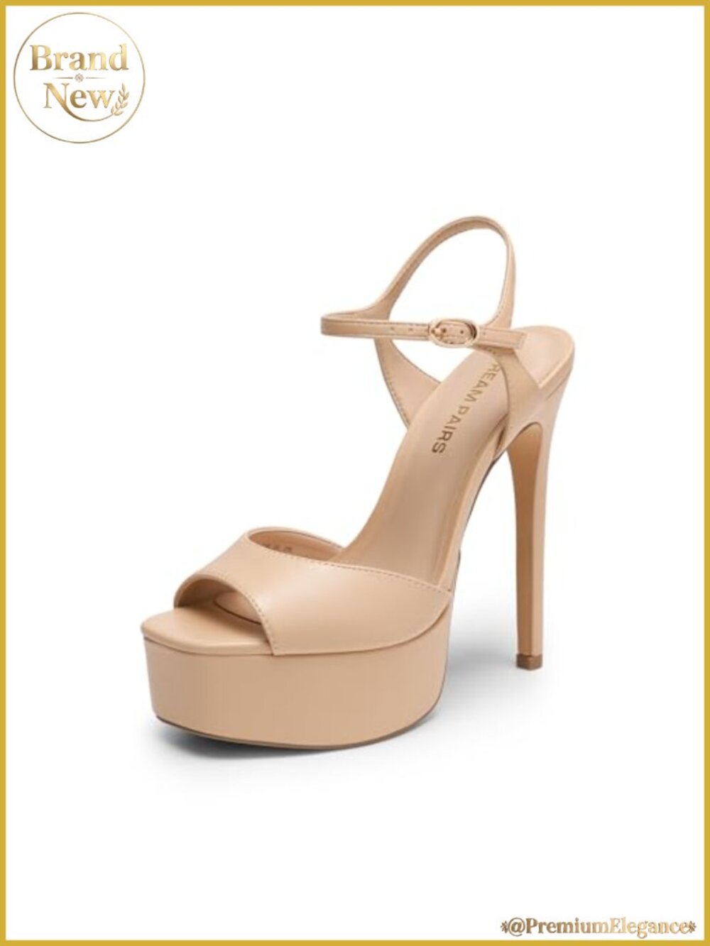 5.75" Platform Heels Stiletto Sandals Non-Slip Square Toe Women's Party Shoes